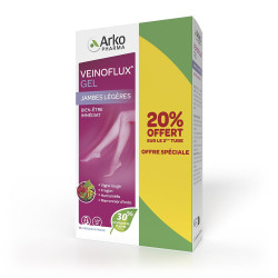 VEINOFLUX GEL JAMBES LEGERES LOT 2 X 150ML ARKOPHARMA