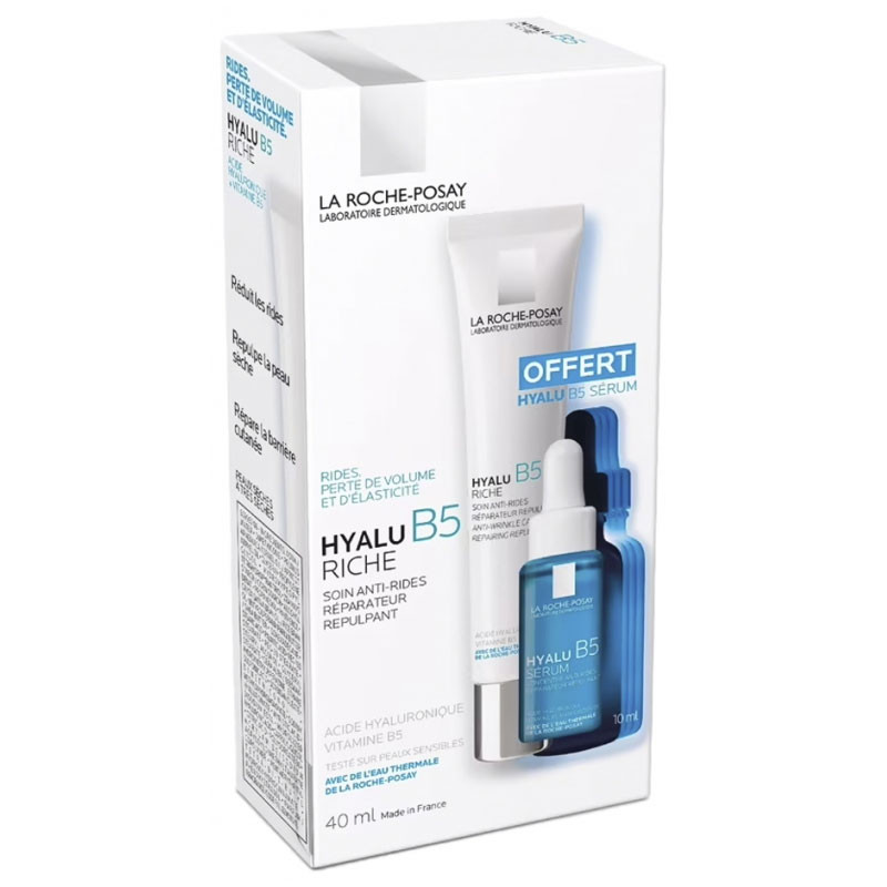 HYALU B5 SOIN ANTI-RIDES REPARATEUR REPULPANT RICHE 40ML + OFFERT SERUM LA ROCHE POSAY HYALU B5 SOIN ANTI-RIDES REPARATEUR REPULPANT RICHE 40ML + OFFERT SERUM LA ROCHE POSAY