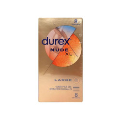 DUREX NUDE XL EXTRA LARGE 8 PRESERVATIFS