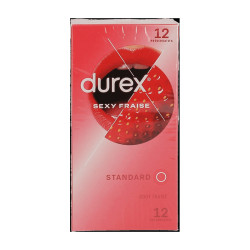 DUREX SEXY FRAISE STANDARD 12 PRESERVATIFS