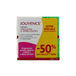 JOUVENCE CIRCULATION & JAMBES LEGERES LOT DE 2X60 GELULES JOUVENCE DE L'ABBÉ SOURY