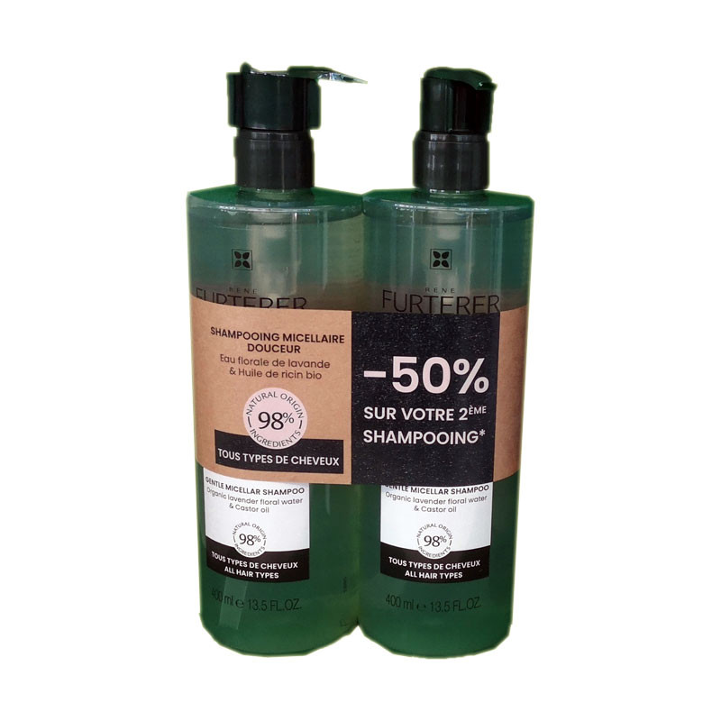 NATURIA SHAMPOOING MICELLAIRE DOUCEUR LOT DE 2 X 400ML FURTERER