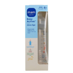 EASY ACTIVE BIBERON 2EME AGE 330ML TRANSPARENT 6 MOIS + MAM