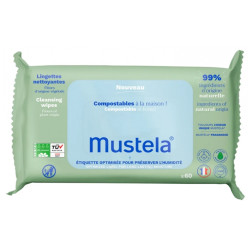 LINGETTES NETTOYANTES 60 lingettes MUSTELA