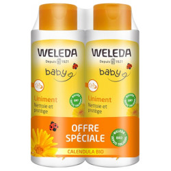 BEBE LINIMENT BABY CALENDULA BIO LOT de 2 x 400ML WELEDA