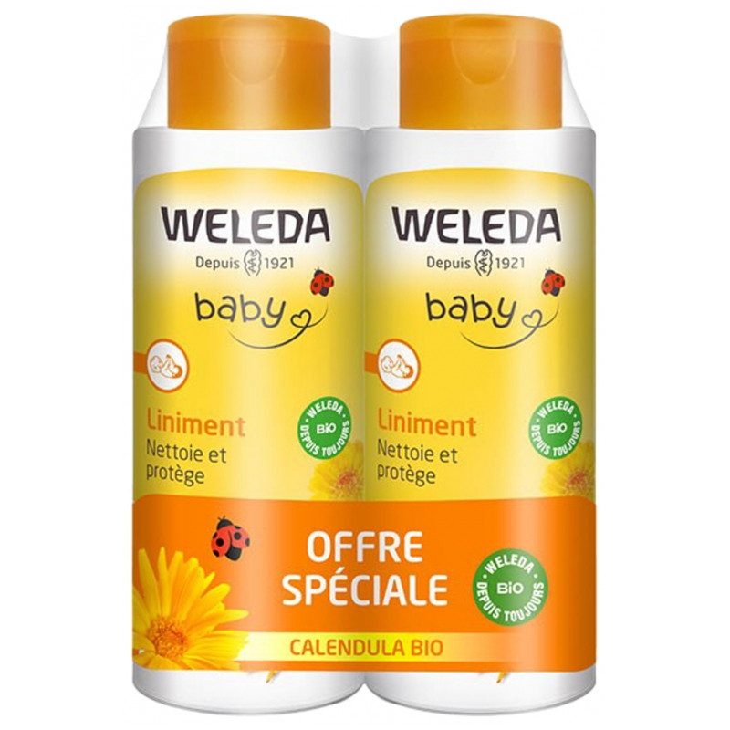 BEBE LINIMENT BABY CALENDULA BIO LOT de 2 x 400ML WELEDA BEBE LINIMENT BABY CALENDULA BIO LOT de 2 x 400ML WELEDA