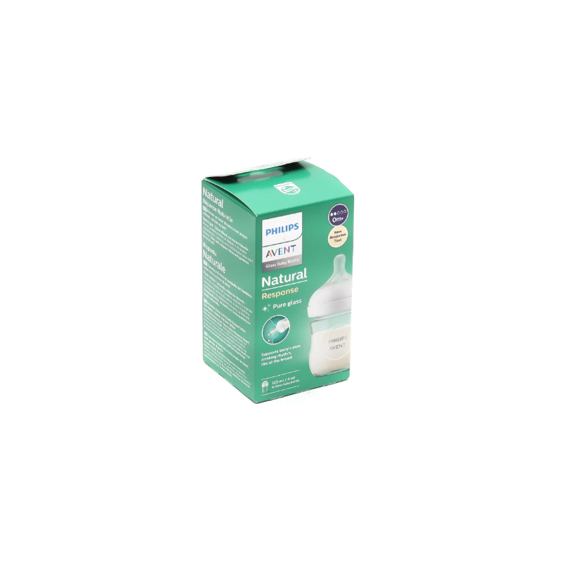 BIBERON NATURAL en verre 0 mois et + 120ML AVENT