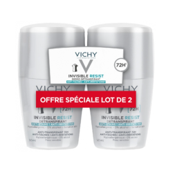 DEODORANT INVISIBLE RESIST ANTI TACHES ANTI IRRITATIONS 72H ROLL ON LOT DE 2X50ML VICHY