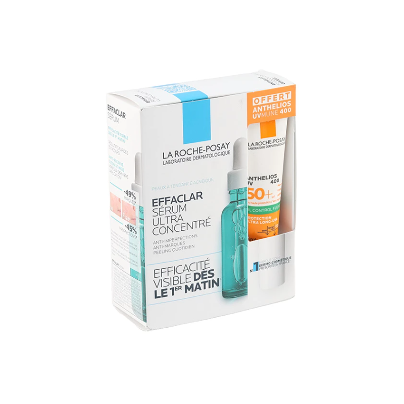 EFFACLAR SERUM ULTRA CONCENTRÉ 30ML + ANTHELIOS UVMUNE 400 SPF 50+ OFFERT LA ROCHE POSAY