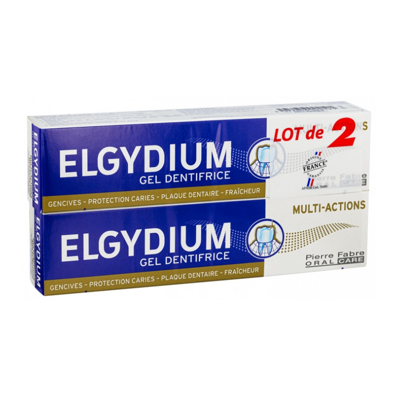 DENTIFRICE MULTI ACTIONS 2 X 75ML ELGYDIUM