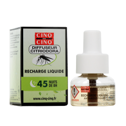 CINQ SUR CINQ RECHARGE DIFFUSEUR CITRIODORA ANTI MOUSTIQUES 45 NUITS
