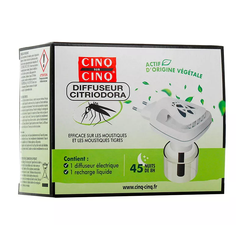 CINQ SUR CINQ DIFFUSEUR CITRIODORA ANTI MOUSTIQUES 45 NUITS CINQ SUR CINQ DIFFUSEUR CITRIODORA ANTI MOUSTIQUES 45 NUITS