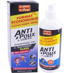 CINQ SUR CINQ SHAMPOOING GEL ANTI POUX & LENTES 400ML