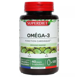 OMÉGA 3 DHA EPA  120 CAPSULES SUPERDIET