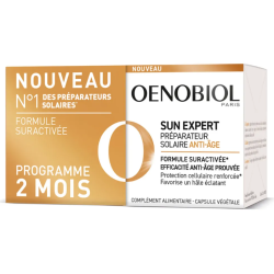 SUN EXPERT PREPARATEUR SOLAIRE ANTI-ÂGE LOT DE 2 X 30 CAPSULES OENOBIOL