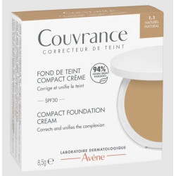 COUVRANCE FOND DE TEINT COMPACT CREME  1.1 NATUREL SPF30 8.5G AVENE
