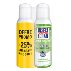 INSECT ECRAN ACTIF VEGETAL BRUME ANTI- MOUSTIQUES LOT DE 2 X 100ML