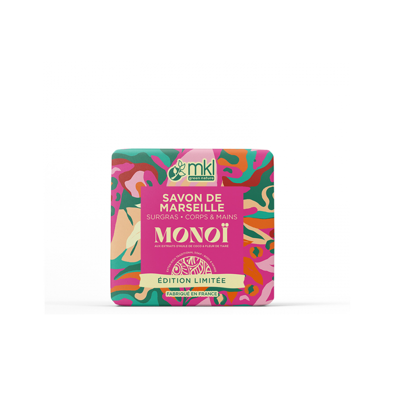 SAVON DE MARSEILLE MONOÏ SURGRAS 100G MKL GREEN NATURE SAVON DE MARSEILLE MONOÏ SURGRAS 100G MKL GREEN NATURE