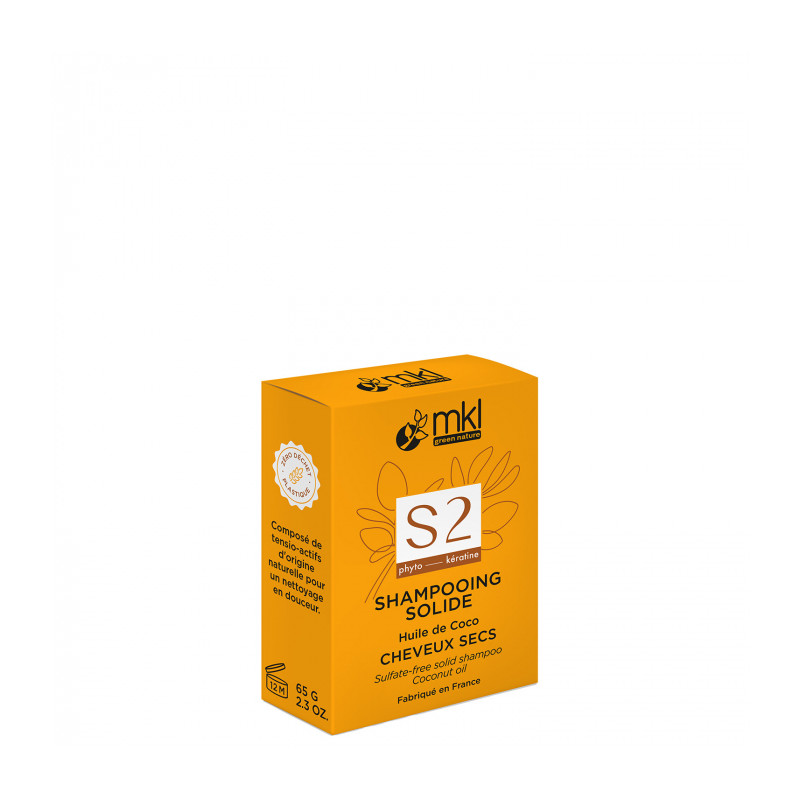 SHAMPOOING SOLIDE S2 HUILE DE COCO 65G MKL GREEN NATURE