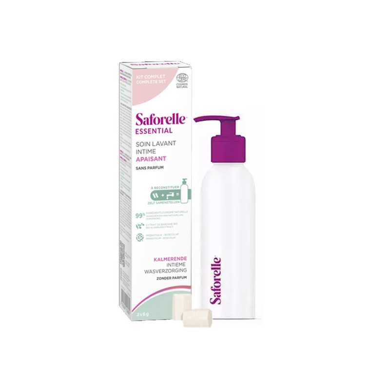 ESSENTIAL SOIN LAVANT INTIME APAISANT KIT DEMARRAGE à reconstituer SAFORELLE ESSENTIAL SOIN LAVANT INTIME APAISANT KIT DEMARRAGE à reconstituer SAFORELLE