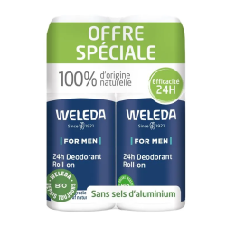 DEODORANT HOMME LOT DE 2 ROLL ON 50ML WELEDA