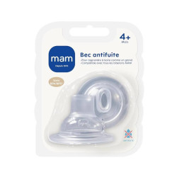 TETINE SILICONE BEC ANTI FUITE 4mois+ MAM