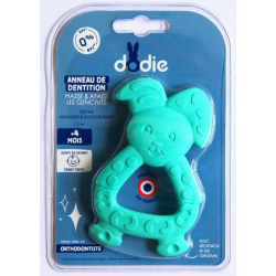 ANNEAU DE DENTITION LAPIN VERT BLEU + 4 MOIS DODIE