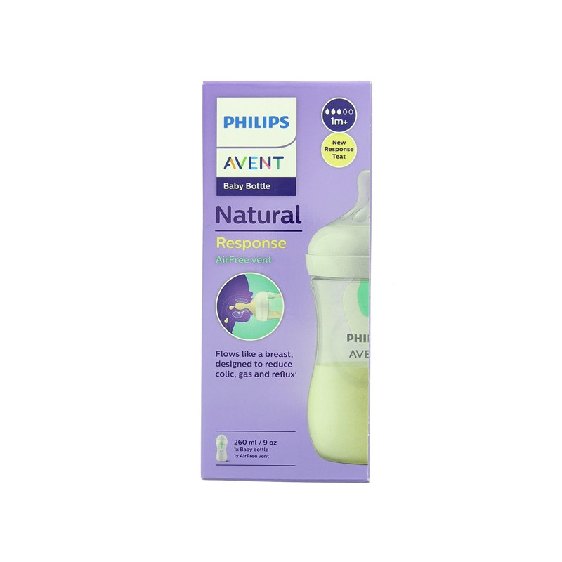 BIBERON NATURAL RESPONSE 1 mois et + 260ML AVENT BIBERON NATURAL RESPONSE 1 mois et + 260ML AVENT