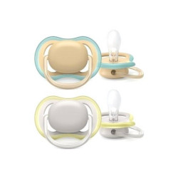 SUCETTES ULTRA AIR COLORIS BLANC JAUNE 0 - 6 mois AVENT