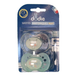 SUCETTES ANATOMIQUES NUIT +18 mois X2 DODIE