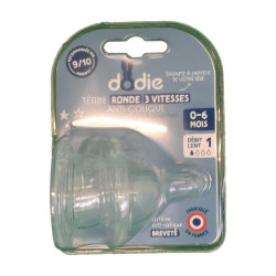 TETINE RONDE ANTI COLIQUE 0-6M DEBIT 1 LENT X2 DODIE