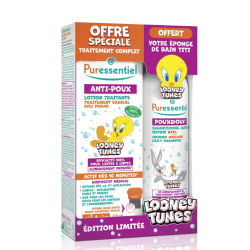 COFFRET ANTI POUX LOTION + SHAMPOOING LOONEY TUNES PURESENTIEL