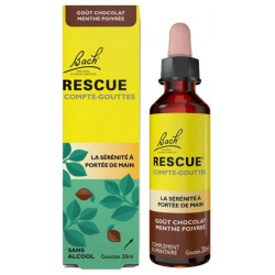 RESCUE CHOCOLAT MENTHE POIVRÉE COMPTE GOUTTES 20ML BACH