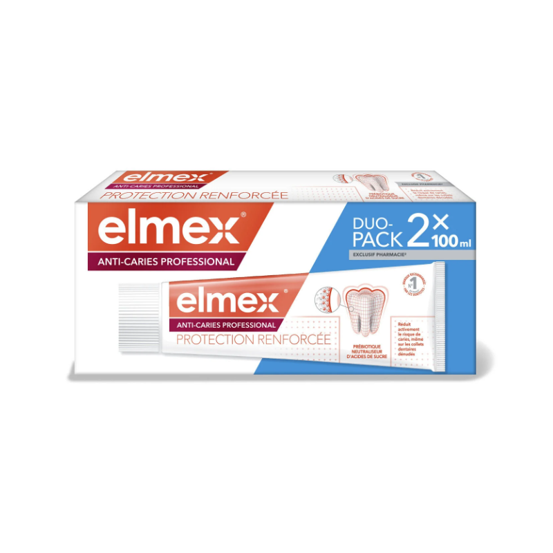 DENTIFRICE ANTI-CARIES PROFESSIONAL DUO 2X100ML ELMEX