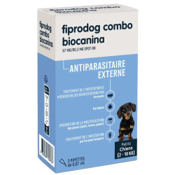 PIPETTES FIPRODOG COMBO 67MG PETITS CHIENS 2-10G ANTIPARASITAIRE EXTERNE BIOCANINA