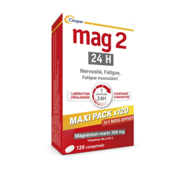 MAG 2 300MG 24H NERVOSITÉ FATIGUE 120 COMPRIMES COOPER