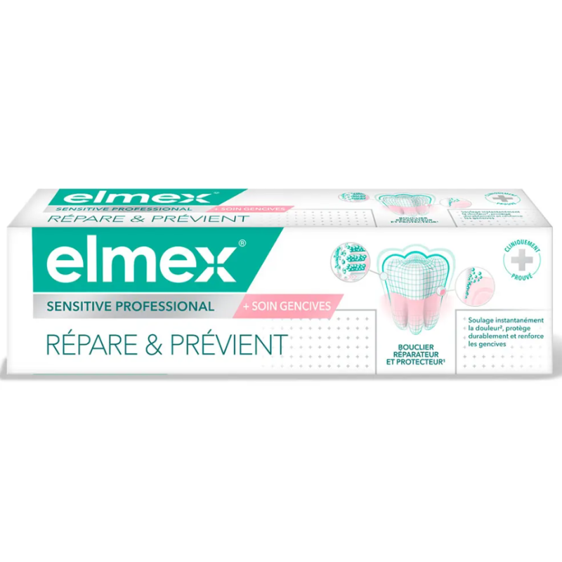 DENTIFRICE SENSITIVE PROFESSIONAL + SOIN GENCIVES 75ML ELMEX DENTIFRICE SENSITIVE PROFESSIONAL + SOIN GENCIVES 75ML ELMEX