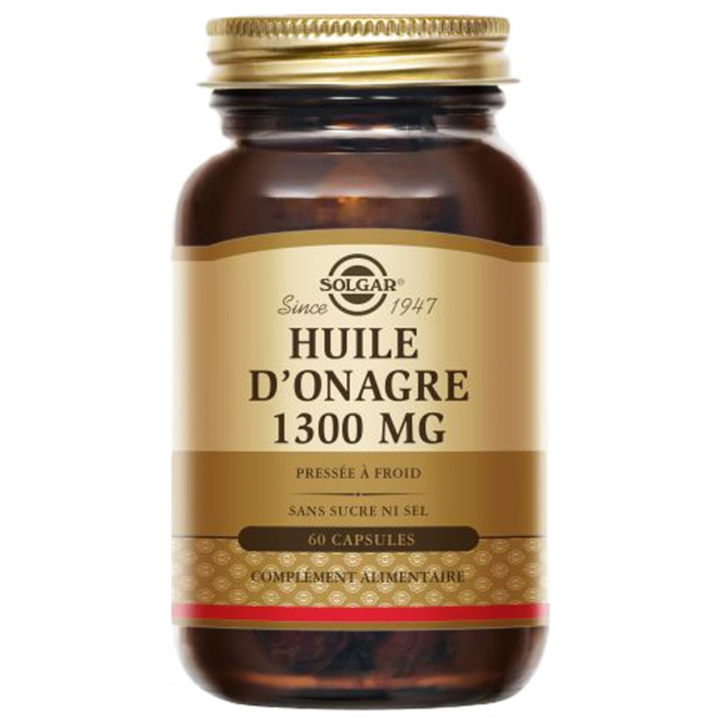 HUILE D'ONAGRE 1300MG 60 capsules SOLGAR HUILE D'ONAGRE 1300MG 60 capsules SOLGAR