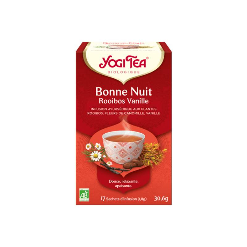 INFUSION BONNE NUIT ROOIBOS VANILLE BIO 17 SACHETS YOGI TEA INFUSION BONNE NUIT ROOIBOS VANILLE BIO 17 SACHETS YOGI TEA