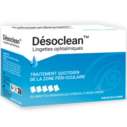 DESOCLEAN LINGETTES OPHTALMIQUES X20 BAUSCH + LOMB