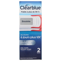 TEST DE GROSSESSE DETECTION ULTRA PRECOCE X2 CLEARBLUE