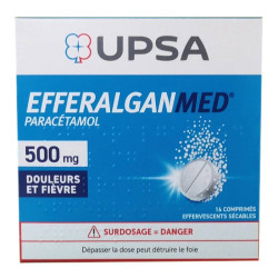 EFFERALGANMED 500MG 16 COMPRIMES EFFERVESCENTS SECABLES UPSA