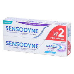 DENTIFRICE RAPIDE ACTION LOT DE 2 X 75ML SENSODYNE