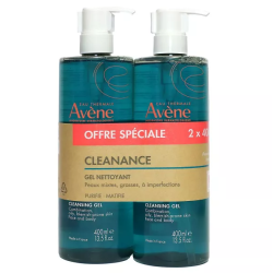CLEANANCE GEL NETTOYANT VISAGE CORPS LOT 2X400ML AVENE
