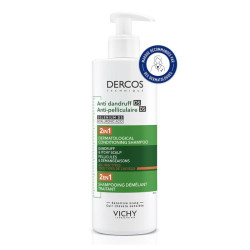 DERCOS DS SHAMPOOING 2en1 DÉMÊLANT TRAITANT ANTI PELLICULAIRE 390ML VICHY