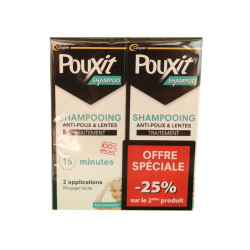 SHAMPOOING TRAITANT ANTI POUX et LENTES LOT 2 X 200ML POUXIT SHAMPOO