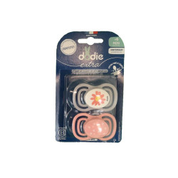 SUCETTES ANATOMIQUES EXTRA + 6 mois PARME/ROSE X2 DODIE