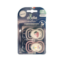 SUCETTES ANATOMIQUES EXTRA + 18 mois PARME/ROSE X2 DODIE
