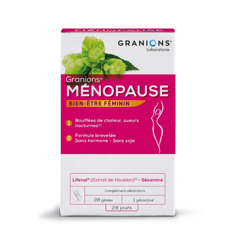 MENOPAUSE BIEN-ÊTRE FÉMININ 28 GELULES GRANIONS LABORATOIRES MENOPAUSE BIEN-ÊTRE FÉMININ 28 GELULES GRANIONS LABORATOIRES