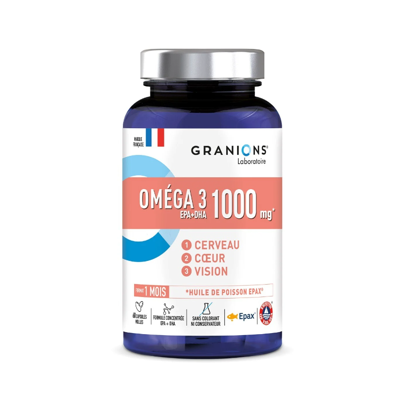 OMEGA 3 1000mg  60 CASPULES GRANIONS LABORATOIRES